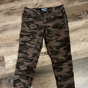 Democracy Camouflage Skinny Pants - Brown and Black